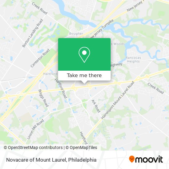 Novacare of Mount Laurel map