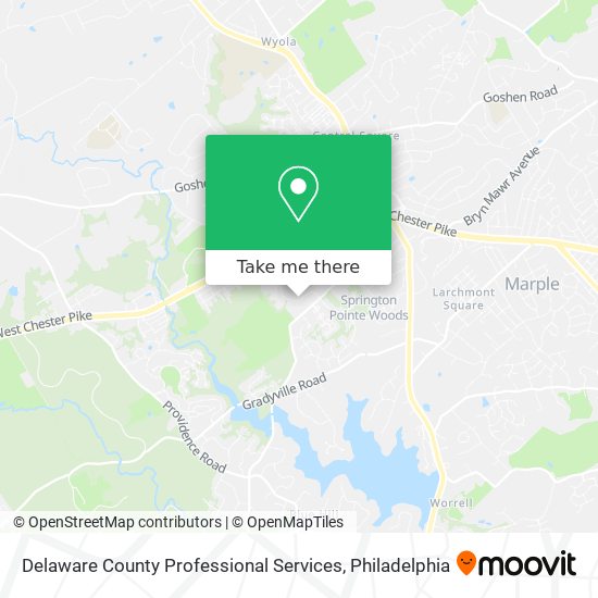 Mapa de Delaware County Professional Services