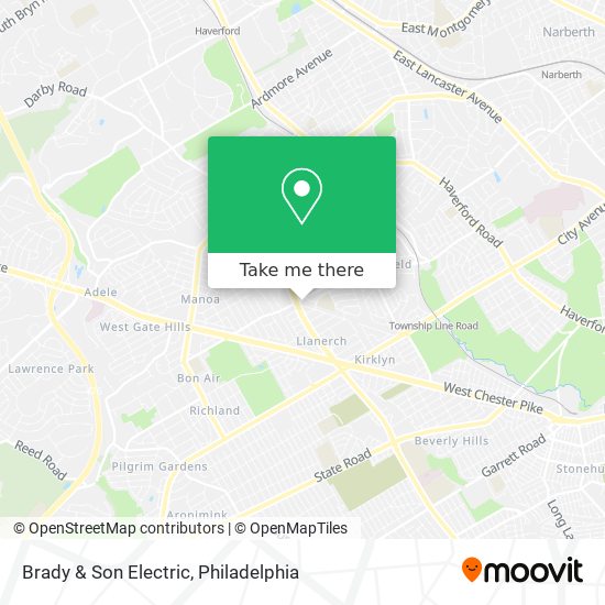 Brady & Son Electric map