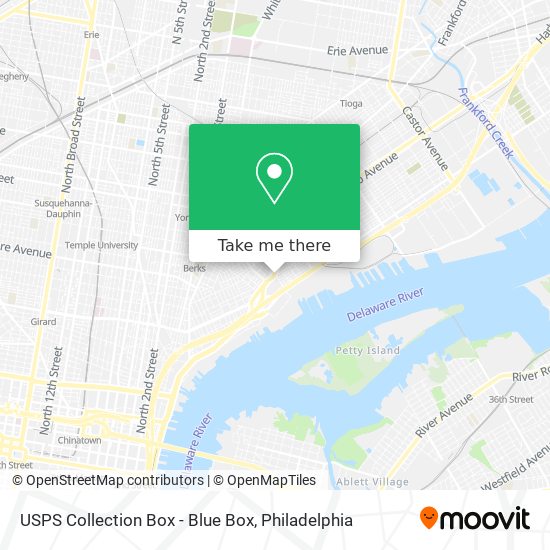 USPS Collection Box - Blue Box map