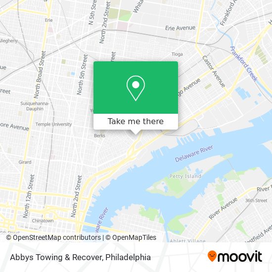 Abbys Towing & Recover map