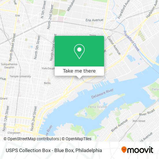 USPS Collection Box - Blue Box map