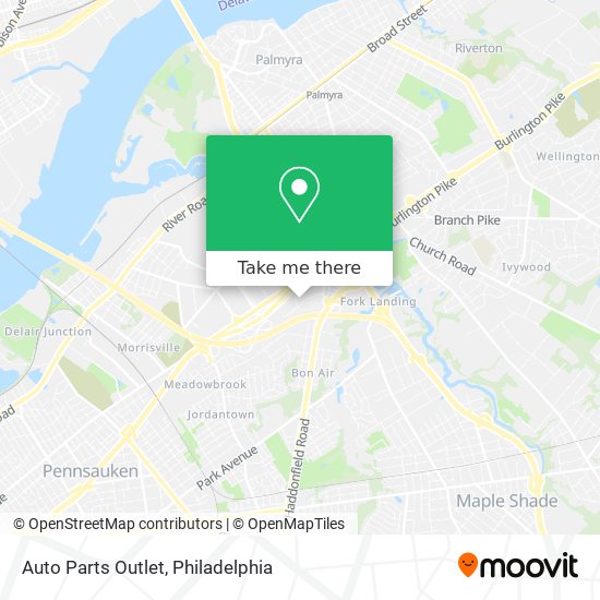 Auto Parts Outlet map