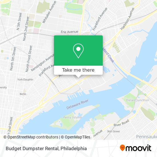 Mapa de Budget Dumpster Rental