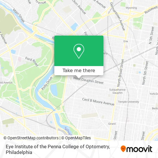 Eye Institute of the Penna College of Optometry map