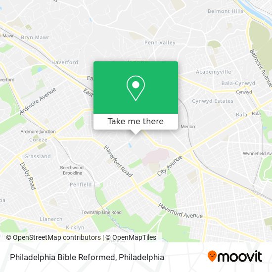 Mapa de Philadelphia Bible Reformed