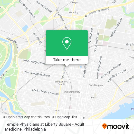 Mapa de Temple Physicians at Liberty Square - Adult Medicine