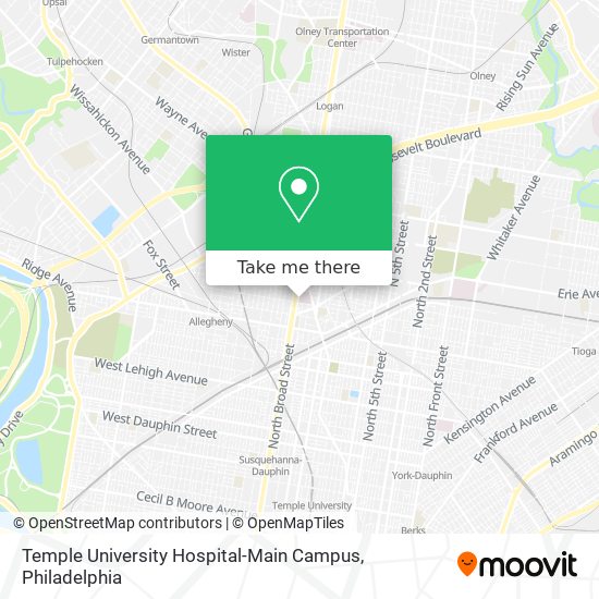 Temple University Hospital-Main Campus map