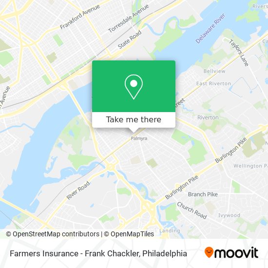 Farmers Insurance - Frank Chackler map