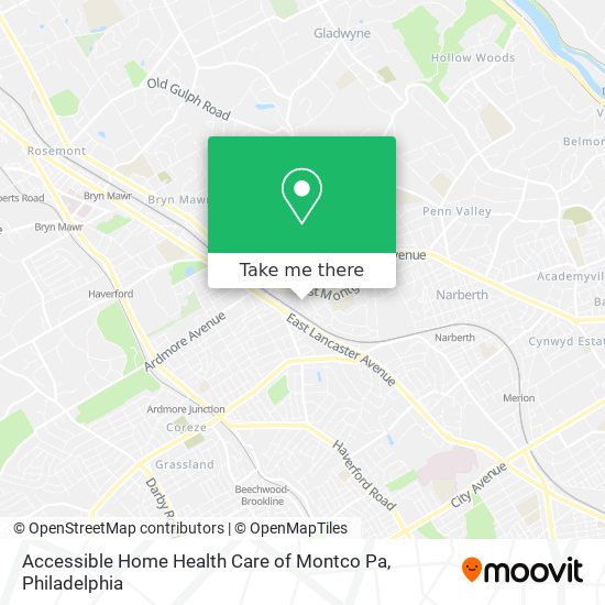 Accessible Home Health Care of Montco Pa map