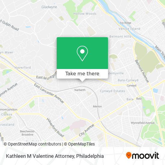 Kathleen M Valentine Attorney map