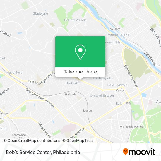 Bob's Service Center map