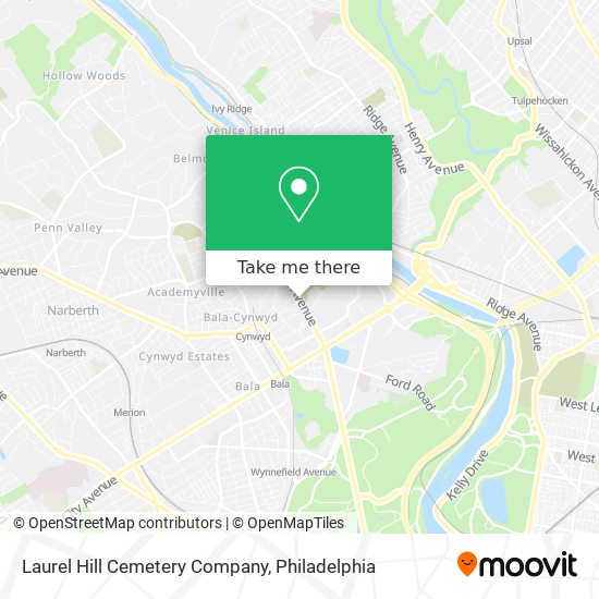 Mapa de Laurel Hill Cemetery Company