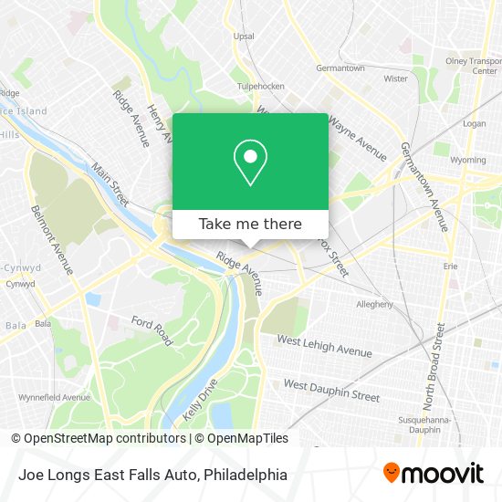 Mapa de Joe Longs East Falls Auto