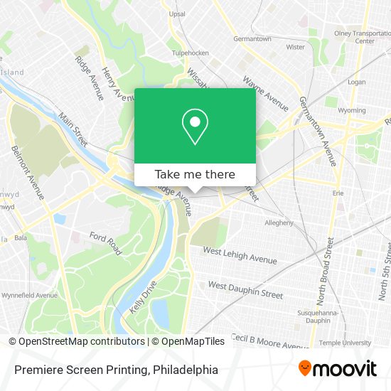 Premiere Screen Printing map