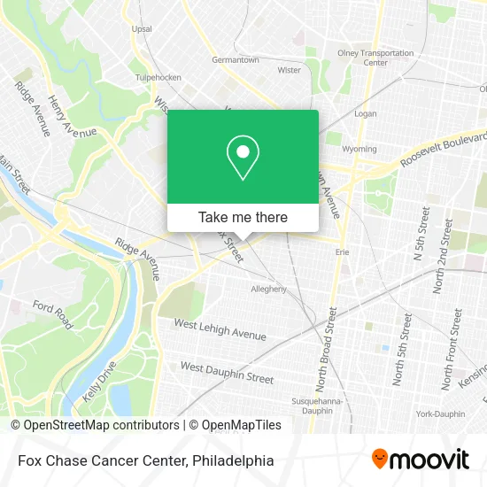 Fox Chase Cancer Center map