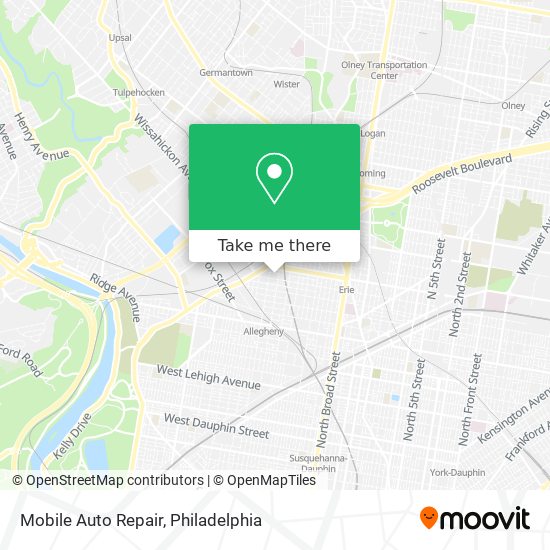 Mobile Auto Repair map