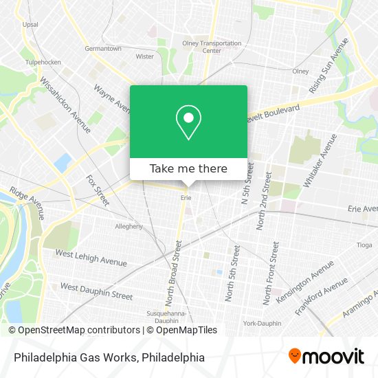 Philadelphia Gas Works map