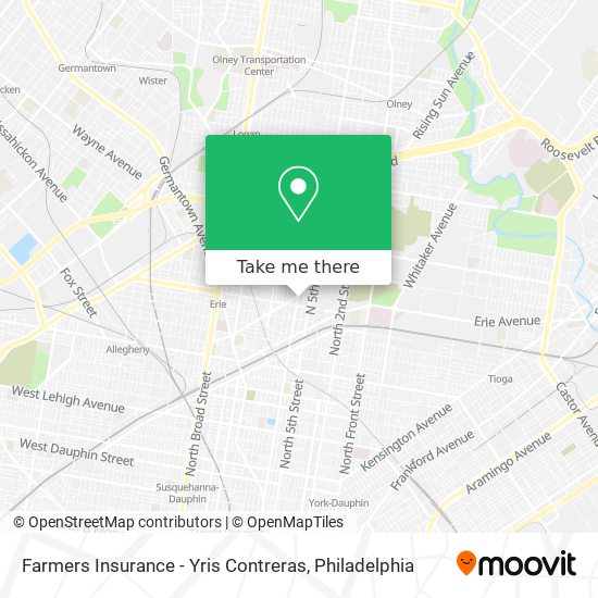 Farmers Insurance - Yris Contreras map