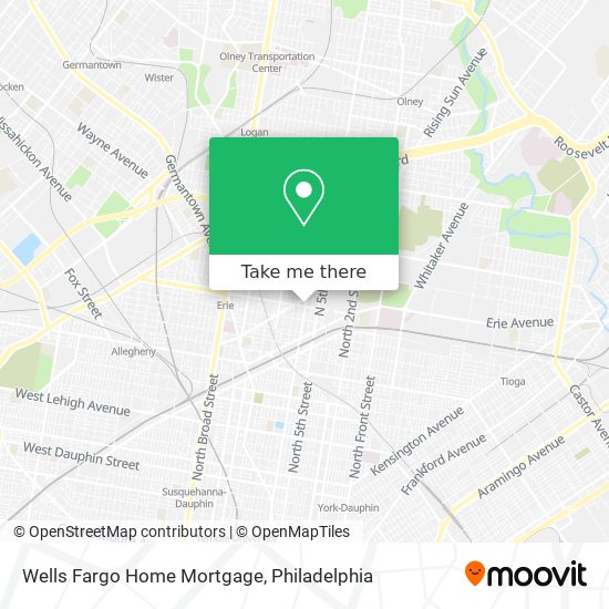 Mapa de Wells Fargo Home Mortgage