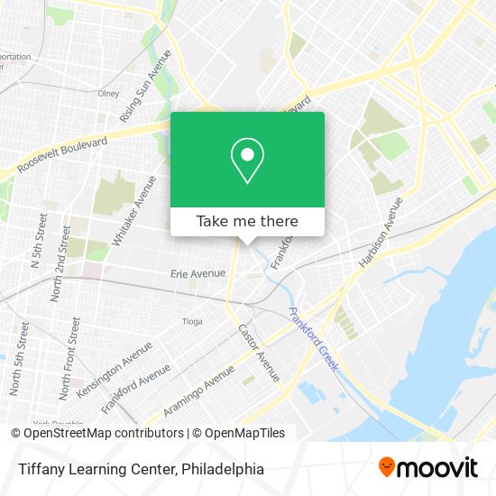 Tiffany Learning Center map