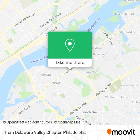 Mapa de Irem Delaware Valley Chapter