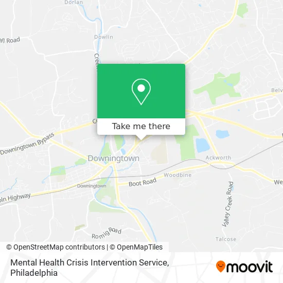 Mental Health Crisis Intervention Service map
