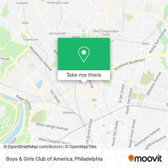 Boys & Girls Club of America map