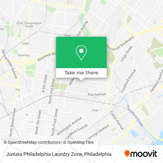 Juniata Philadelphia Laundry Zone map