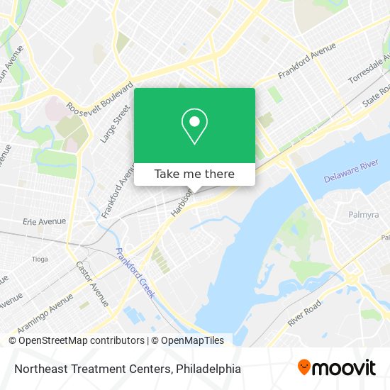 Northeast Treatment Centers map