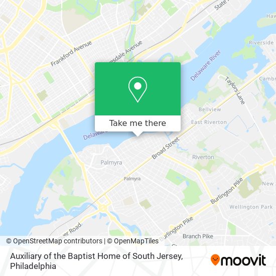 Mapa de Auxiliary of the Baptist Home of South Jersey