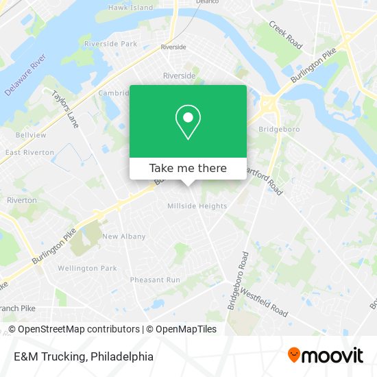 E&M Trucking map