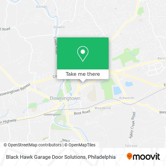 Black Hawk Garage Door Solutions map