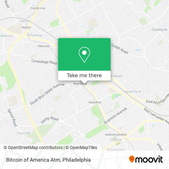 Mapa de Bitcoin of America Atm