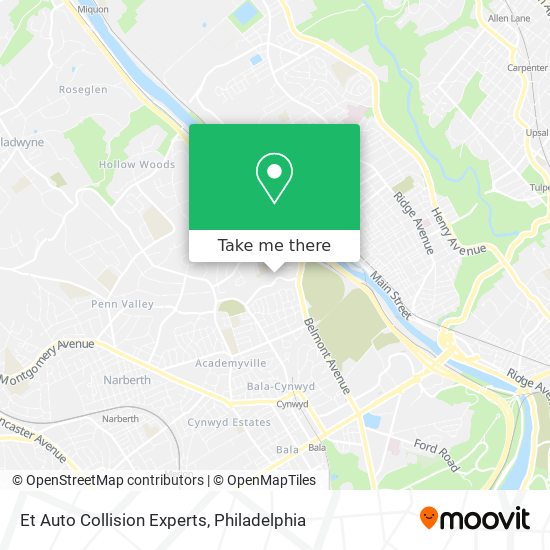 Et Auto Collision Experts map