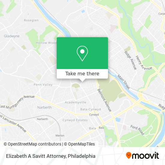 Elizabeth A Savitt Attorney map