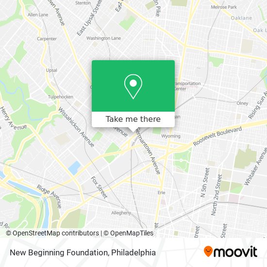 New Beginning Foundation map