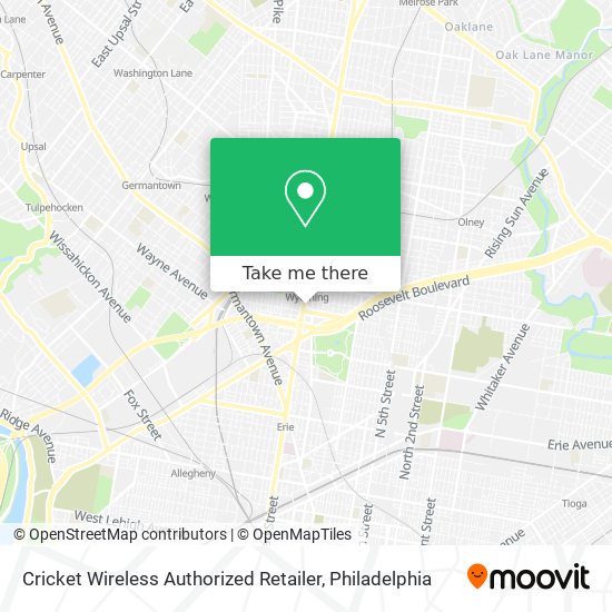 Mapa de Cricket Wireless Authorized Retailer