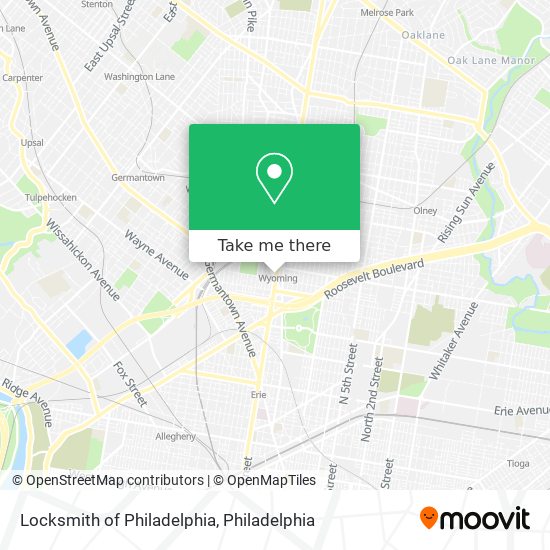 Mapa de Locksmith of Philadelphia