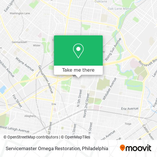 Mapa de Servicemaster Omega Restoration