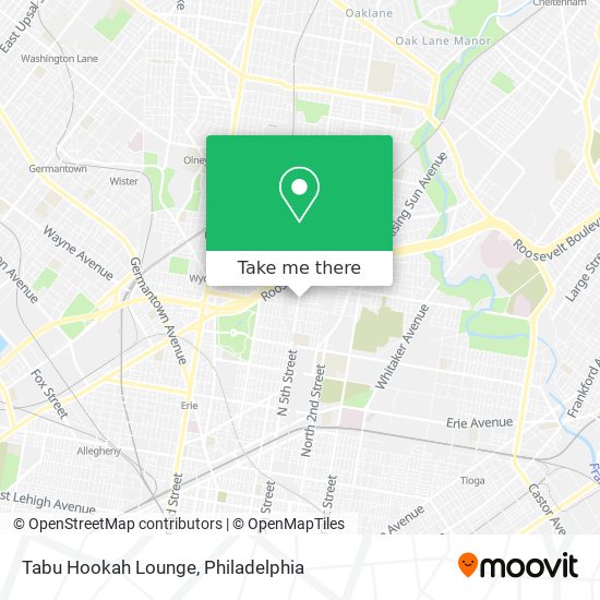 Mapa de Tabu Hookah Lounge