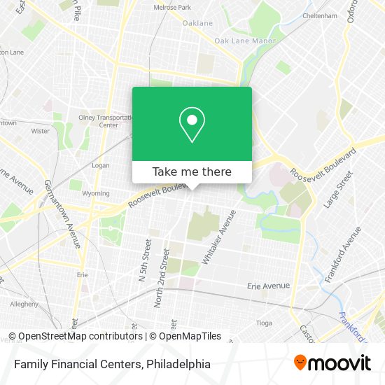 Family Financial Centers map