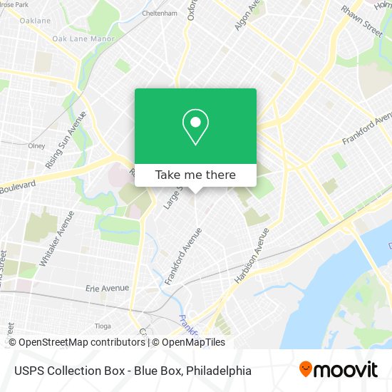 USPS Collection Box - Blue Box map