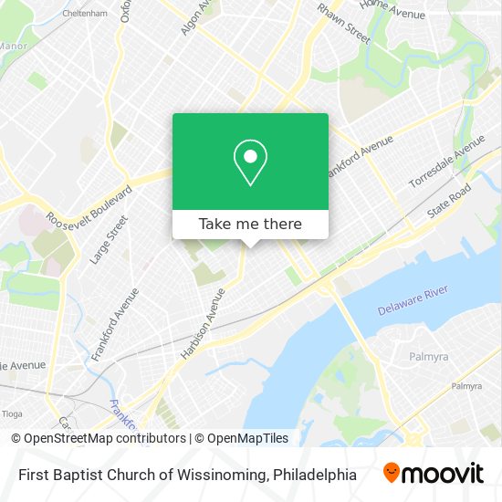 First Baptist Church of Wissinoming map