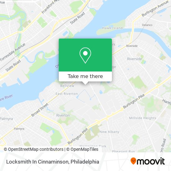 Mapa de Locksmith In Cinnaminson