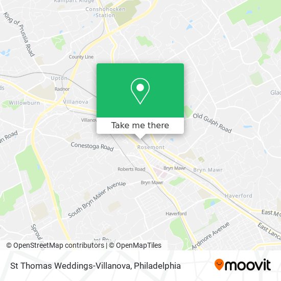 St Thomas Weddings-Villanova map