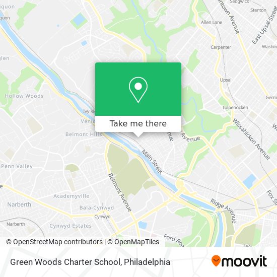 Green Woods Charter School map