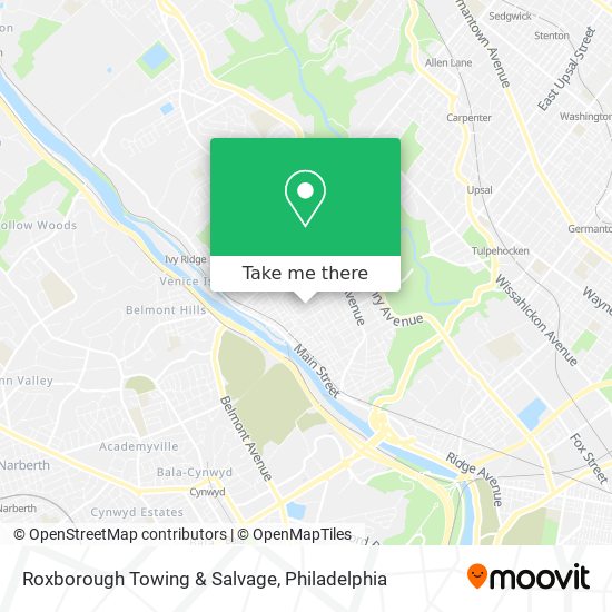 Roxborough Towing & Salvage map