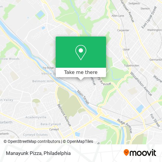 Mapa de Manayunk Pizza