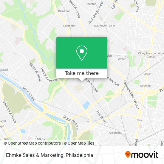 Ehmke Sales & Marketing map